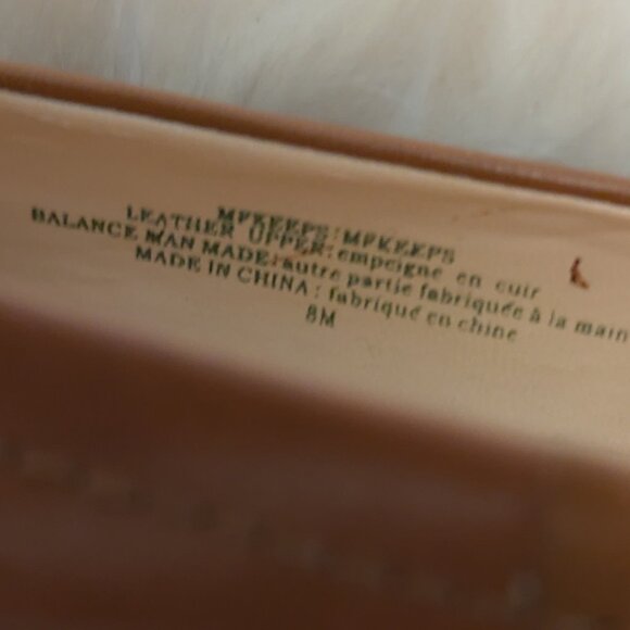 Marc Fisher Tan  Leather Platform Heel Penny Loafers - Picture 5 of 5